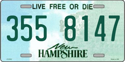 NH license plate 3558147