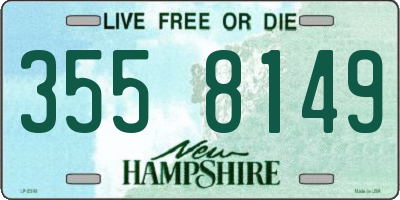 NH license plate 3558149