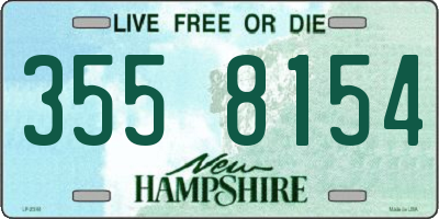 NH license plate 3558154