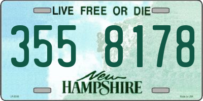 NH license plate 3558178