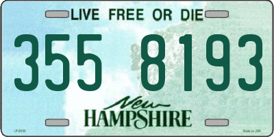 NH license plate 3558193
