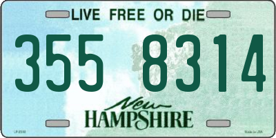 NH license plate 3558314