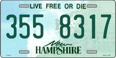 NH license plate 3558317