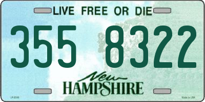 NH license plate 3558322
