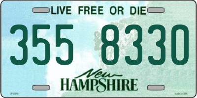 NH license plate 3558330