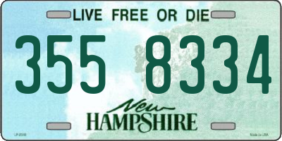 NH license plate 3558334