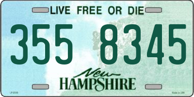 NH license plate 3558345