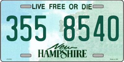 NH license plate 3558540