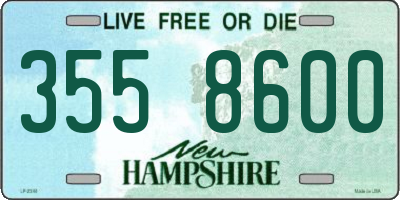 NH license plate 3558600