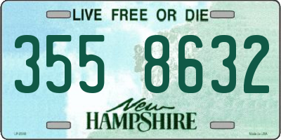 NH license plate 3558632