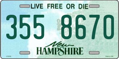 NH license plate 3558670