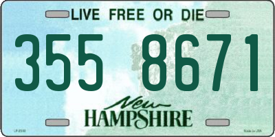 NH license plate 3558671