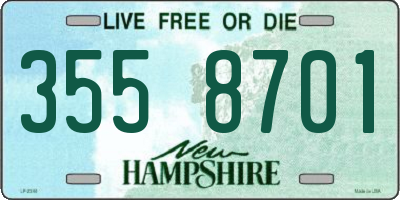NH license plate 3558701