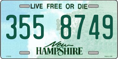 NH license plate 3558749