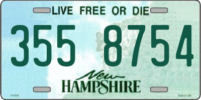 NH license plate 3558754