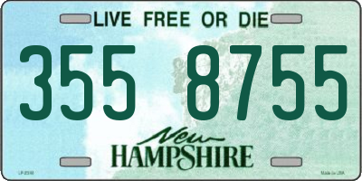 NH license plate 3558755