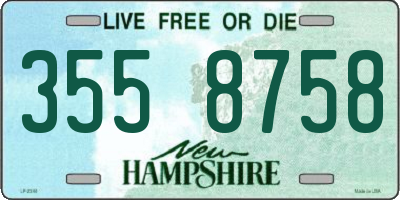NH license plate 3558758
