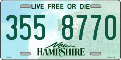 NH license plate 3558770