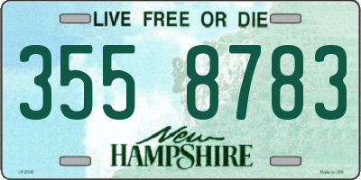 NH license plate 3558783