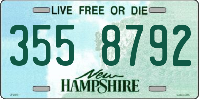 NH license plate 3558792