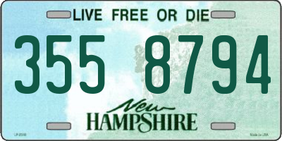NH license plate 3558794