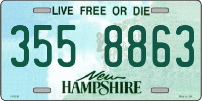 NH license plate 3558863