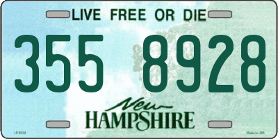 NH license plate 3558928