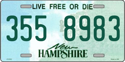 NH license plate 3558983