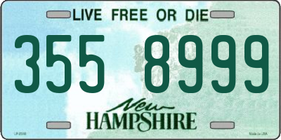 NH license plate 3558999