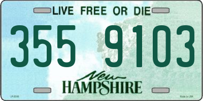 NH license plate 3559103