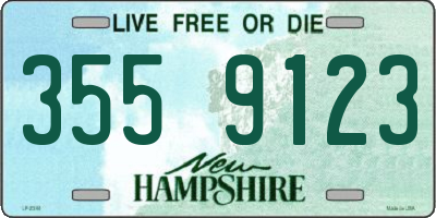 NH license plate 3559123