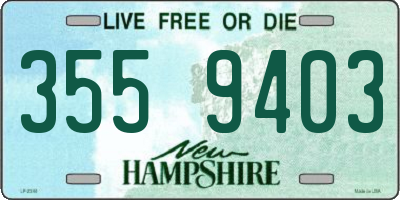 NH license plate 3559403
