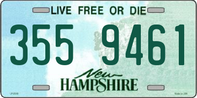NH license plate 3559461