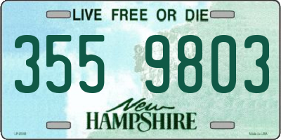 NH license plate 3559803