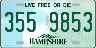 NH license plate 3559853