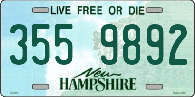 NH license plate 3559892