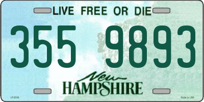 NH license plate 3559893