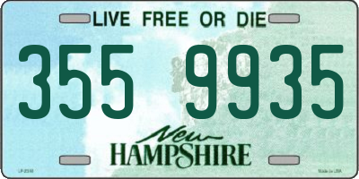 NH license plate 3559935