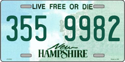 NH license plate 3559982