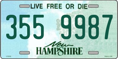NH license plate 3559987