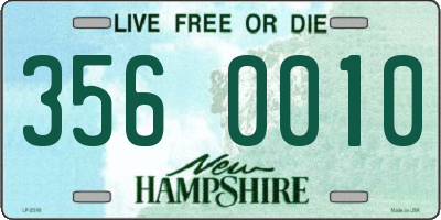 NH license plate 3560010