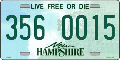 NH license plate 3560015