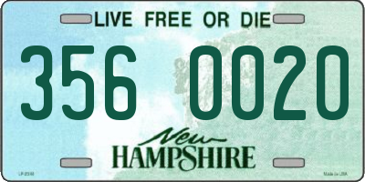 NH license plate 3560020