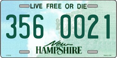 NH license plate 3560021