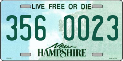NH license plate 3560023