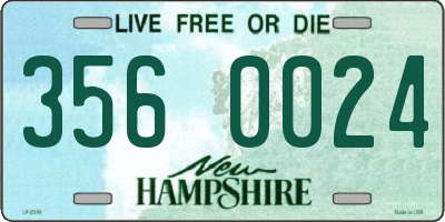 NH license plate 3560024