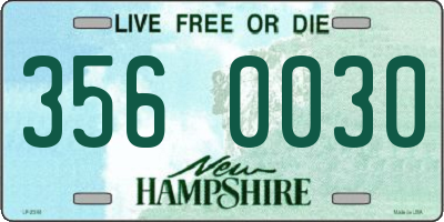 NH license plate 3560030