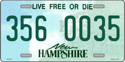 NH license plate 3560035