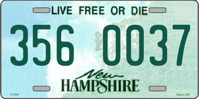 NH license plate 3560037