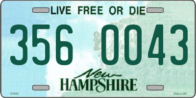 NH license plate 3560043